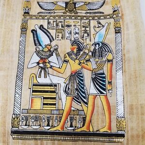 Authentic Egyptian papyrus paper 📜 with certificate Ancient Egyptian print